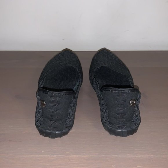 Bernie Mev Black Basket Weave Ballet Flats - Women's Size 37 - Picture 4 of 6